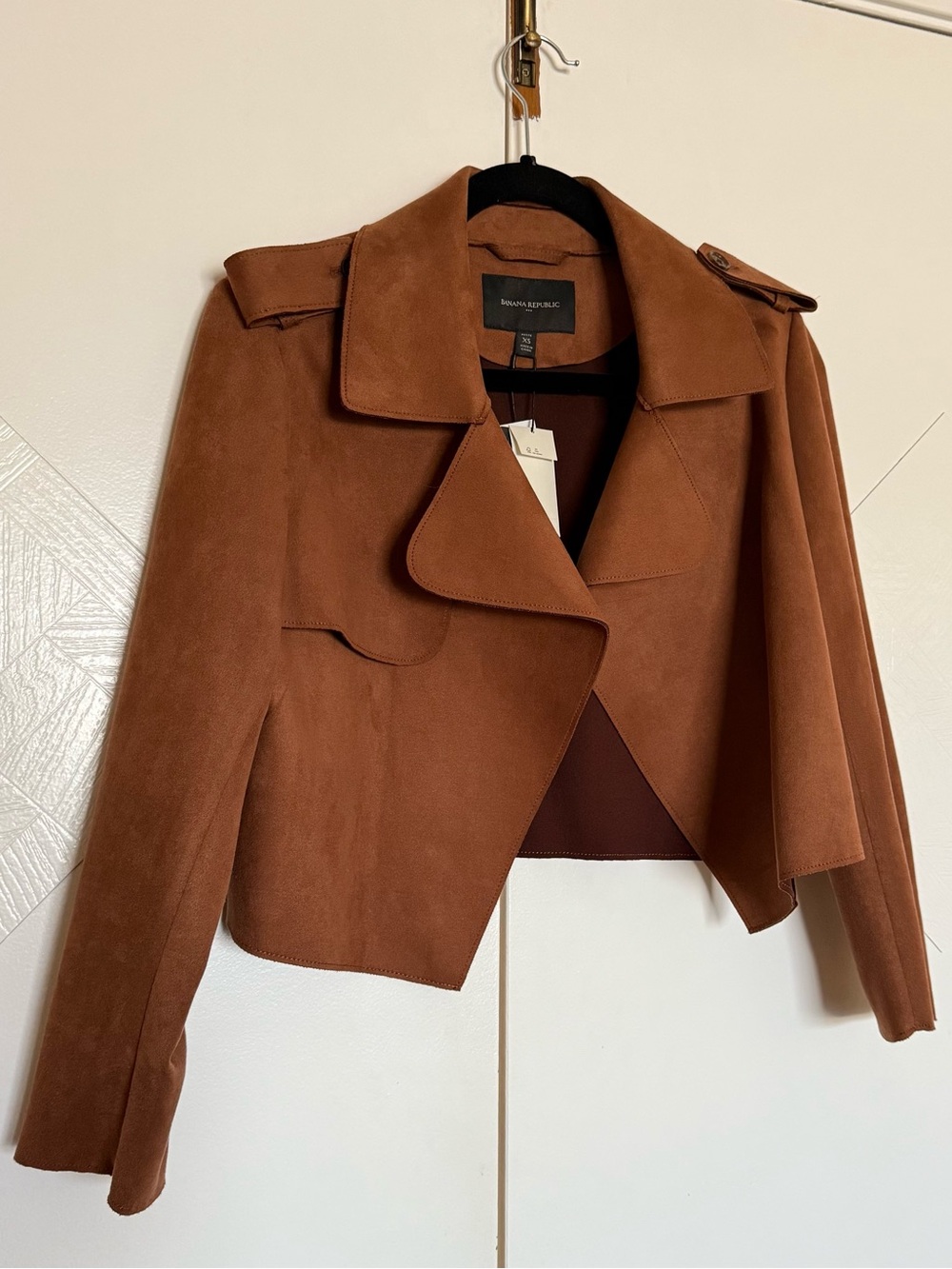 Banana Republic Cropped Vegan Suede Jacket - Size Women’s Petite XS